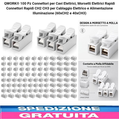100 connettori cavi - pz,