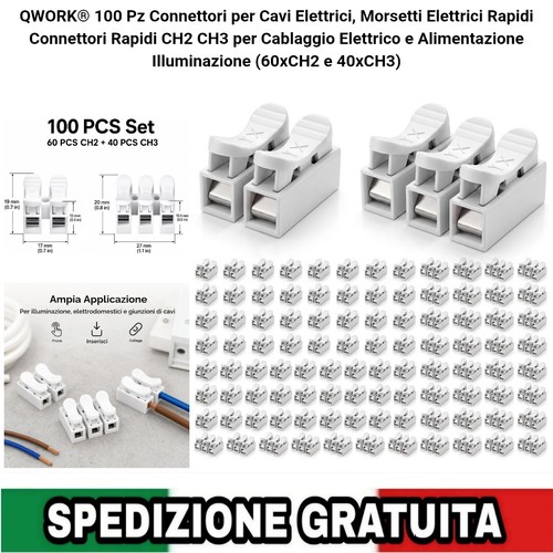 100 connettori cavi - pz,